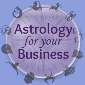 An astrological chart depicting business growth and success themes for the year 2025.
