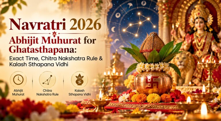 Navratri 2026 Abhijit Muhurat for Ghatasthapana: Exact Time, Chitra Nakshatra Rule & Kalash Sthapana Vidhi